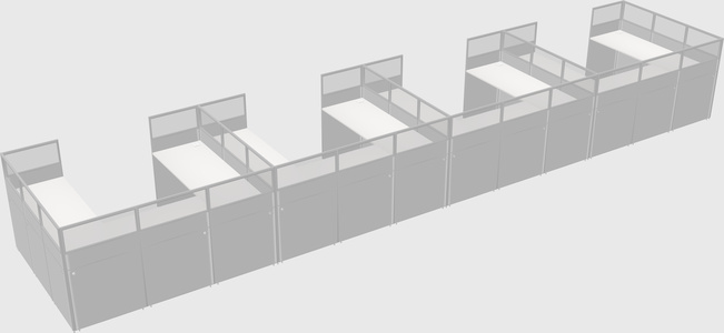 U-shaped cubicle