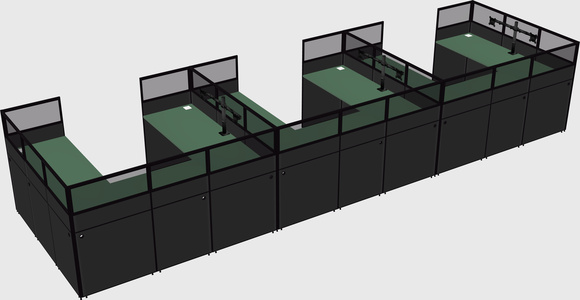 U-shaped cubicle