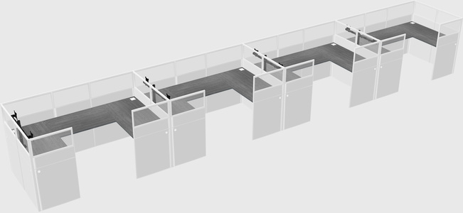 U-shaped cubicle