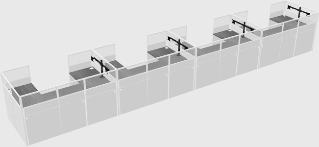 U-shaped cubicle