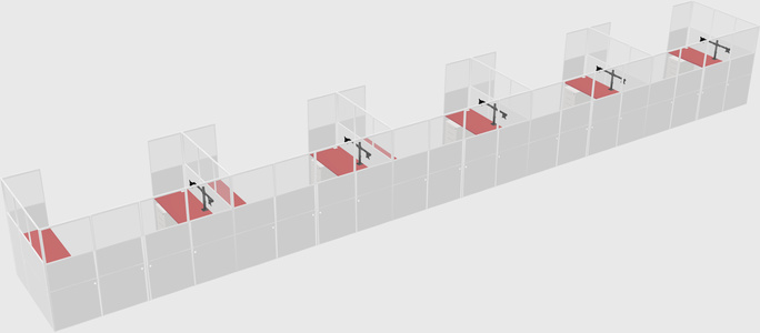 U-shaped cubicle