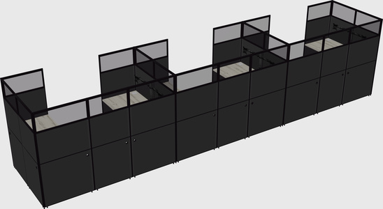 U-shaped cubicle