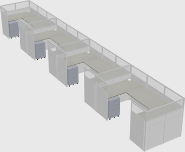 U-shaped cubicle