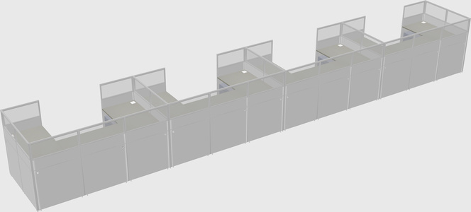 U-shaped cubicle