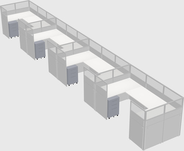 U-shaped cubicle