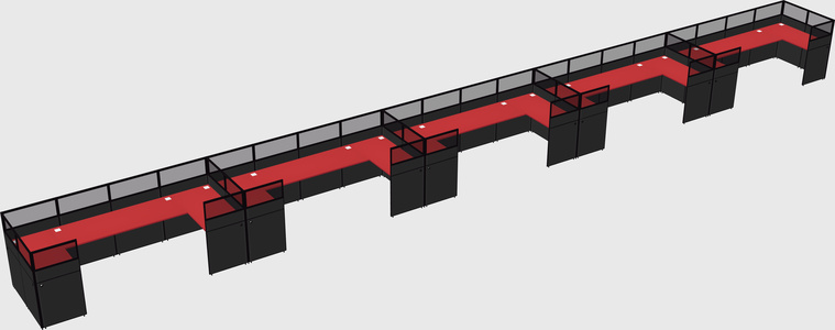 U-shaped cubicle