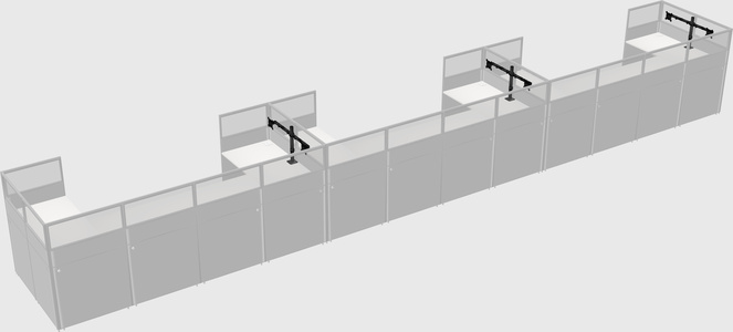 U-shaped cubicle