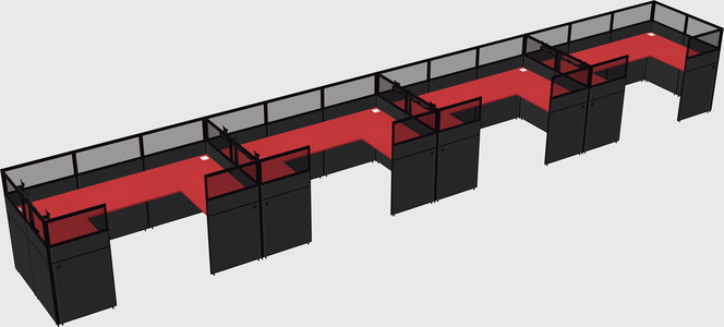 U-shaped cubicle