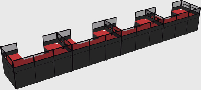 U-shaped cubicle