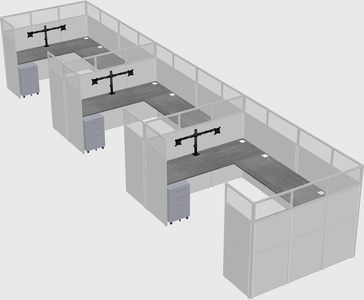 U-shaped cubicle