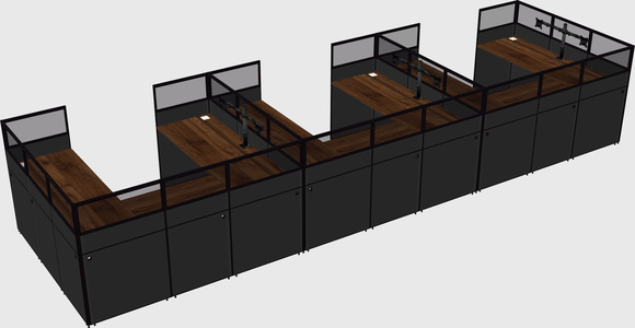 Cabine en u