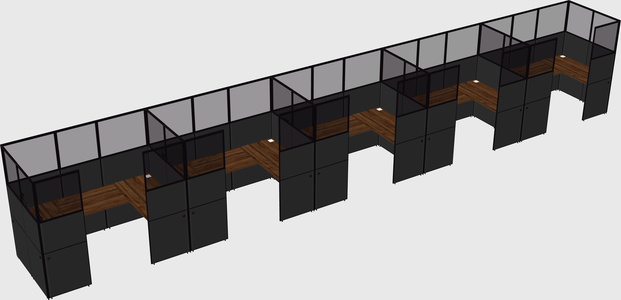 U-shaped cubicle