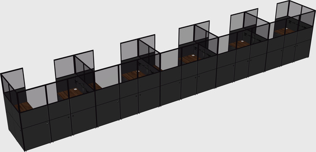 U-shaped cubicle