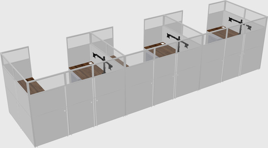 U-shaped cubicle