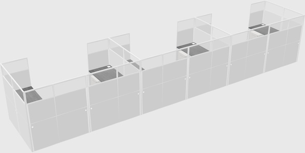 U-shaped cubicle