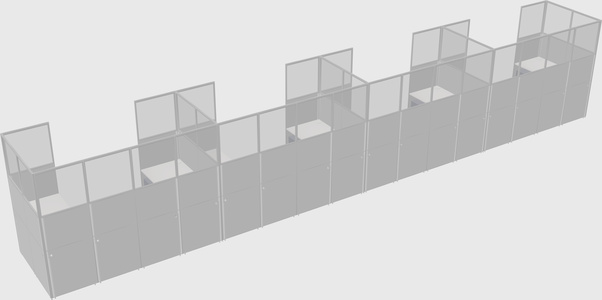 U-shaped cubicle