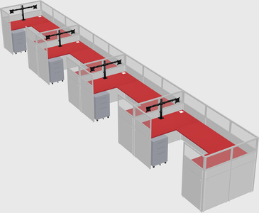 U-shaped cubicle