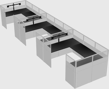 U-shaped cubicle