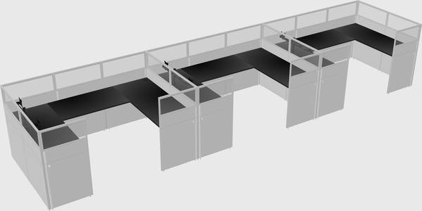U-shaped cubicle