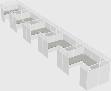 U-shaped cubicle