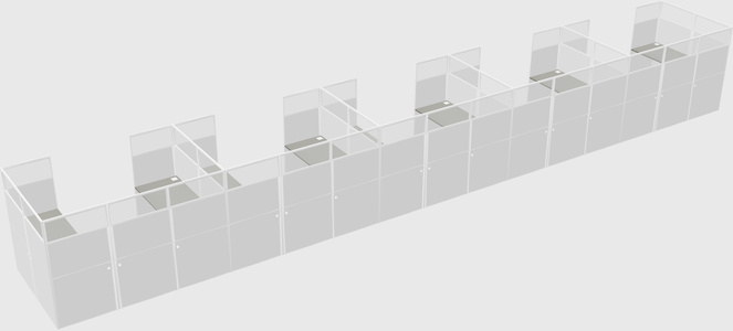U-shaped cubicle