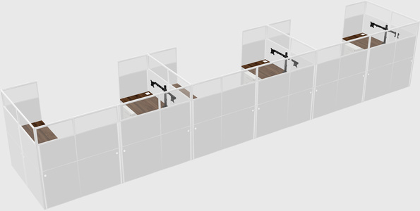 U-shaped cubicle
