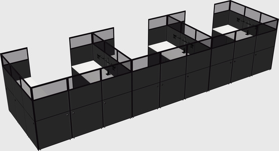 U-shaped cubicle