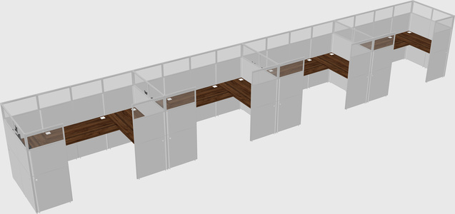 U-shaped cubicle