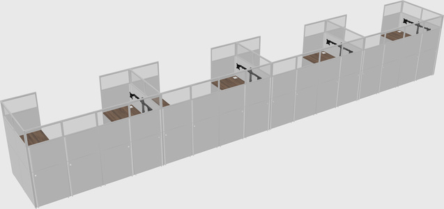 U-shaped cubicle