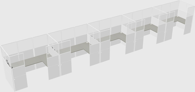 U-shaped cubicle