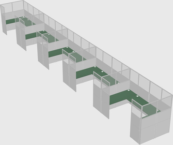 U-shaped cubicle