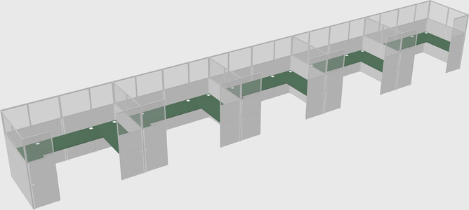U-shaped cubicle