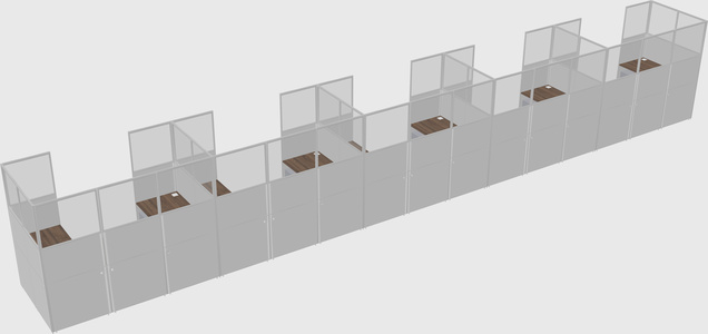 U-shaped cubicle