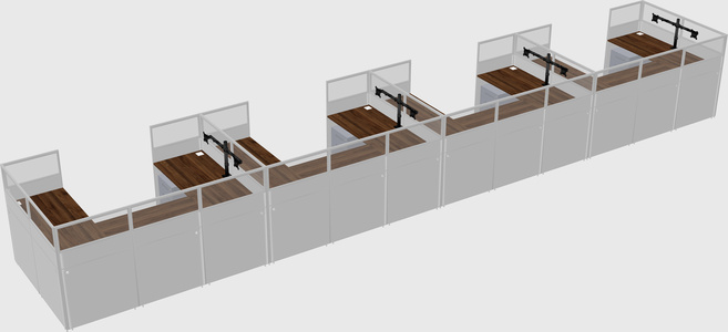 U-shaped cubicle