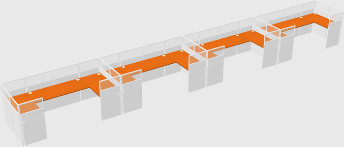 U-shaped cubicle