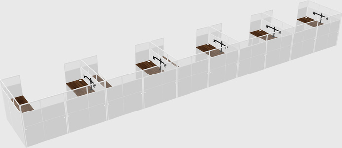 U-shaped cubicle