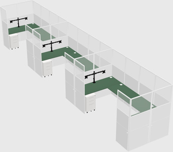U-shaped cubicle