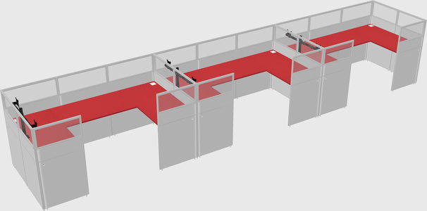 U-shaped cubicle