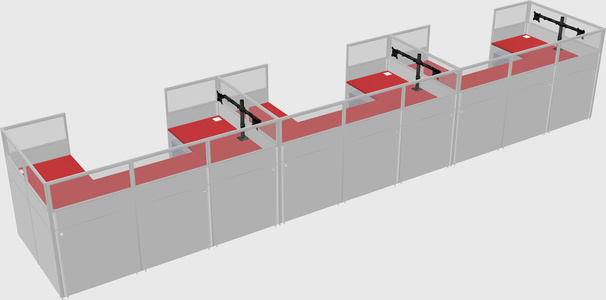 U-shaped cubicle