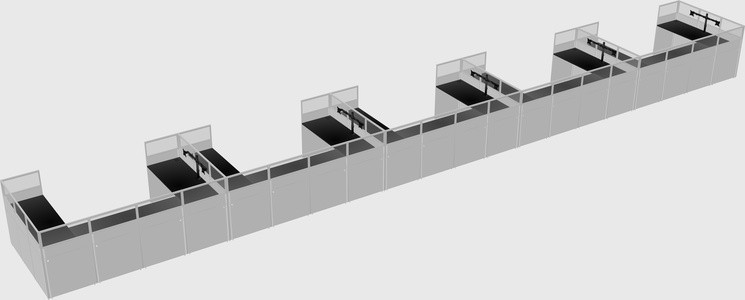 U-shaped cubicle
