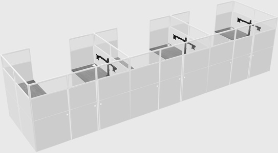 U-shaped cubicle