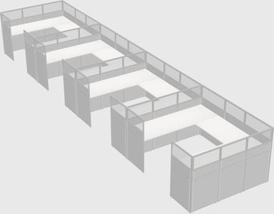 U-shaped cubicle