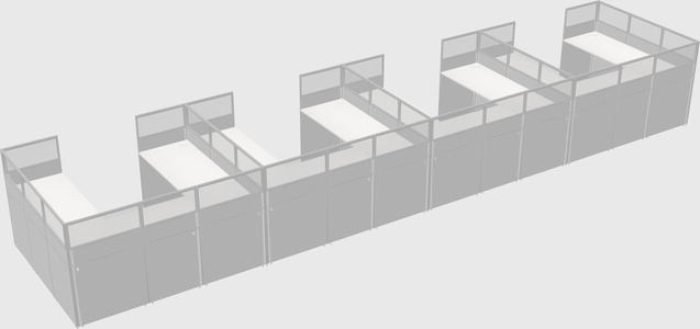 U-shaped cubicle