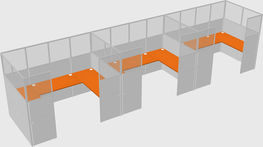 U-shaped cubicle
