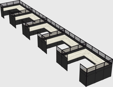U-shaped cubicle