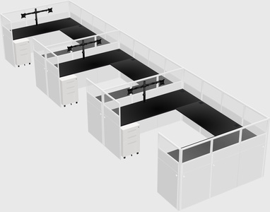 U-shaped cubicle
