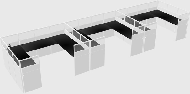 U-shaped cubicle