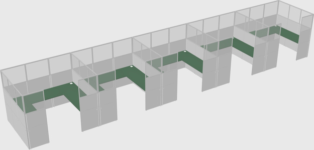 U-shaped cubicle
