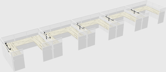 U-shaped cubicle