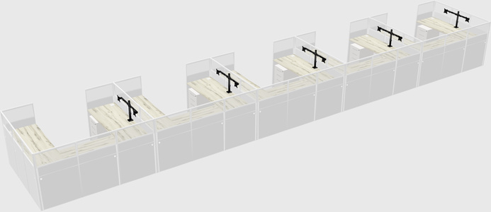 U-shaped cubicle